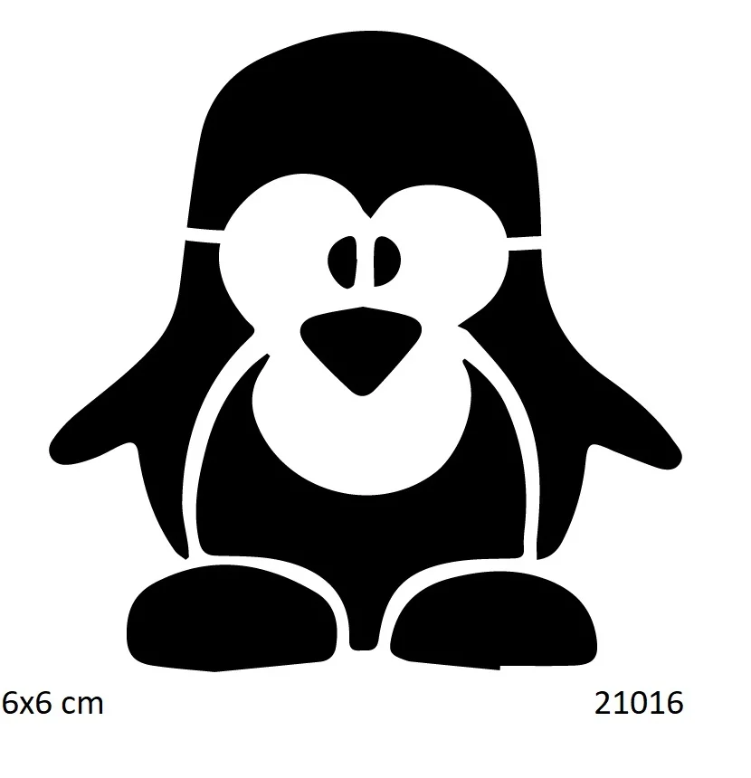 Şaşı Penguen Geçici Dövme Şablonu