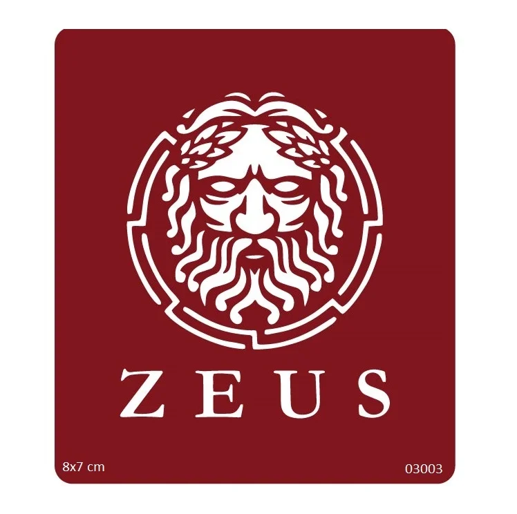 Tanrı Zeus Geçici Dövme Şablonu