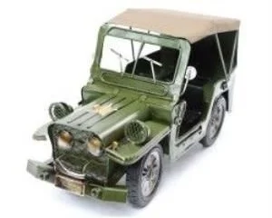 U.S. Army Jeep M381 El Yapımı Eskitilmiş Biblo 26cm