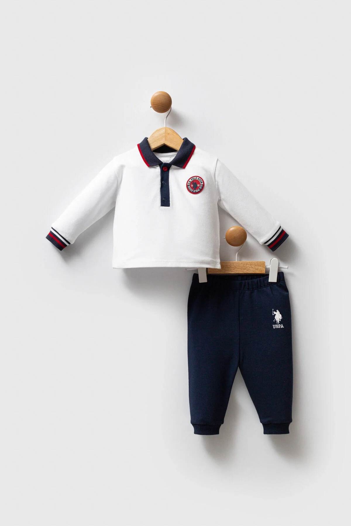 U.S. Polo Assn Erkek Bebek Beyaz Takım