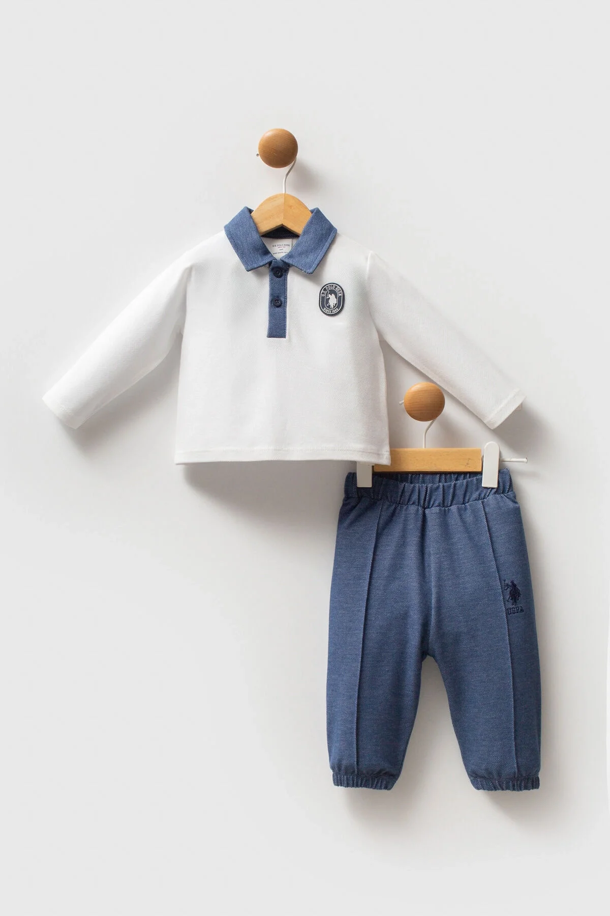 U.S. Polo Assn Erkek Bebek Beyaz Takım