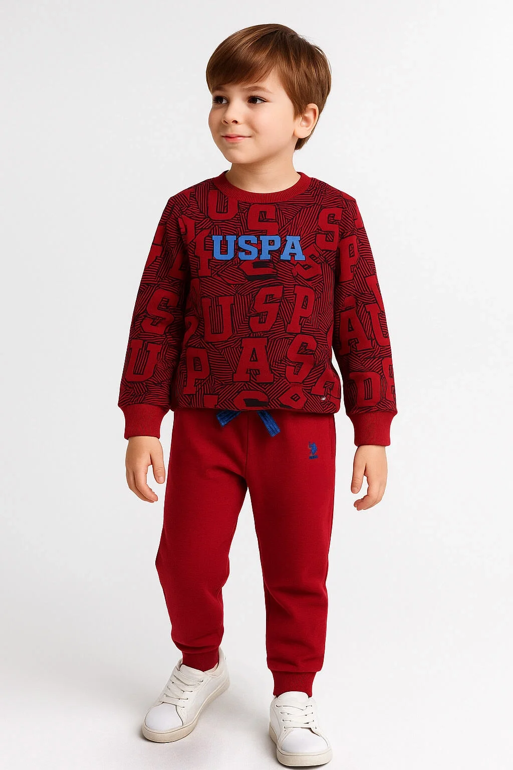 U.S. Polo Assn Kids Erkek Çocuk Bordo Eşofman Takımı