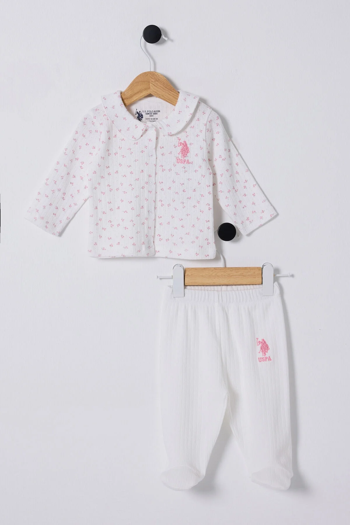 U.S. Polo Assn Kız Bebek Pembe Takım