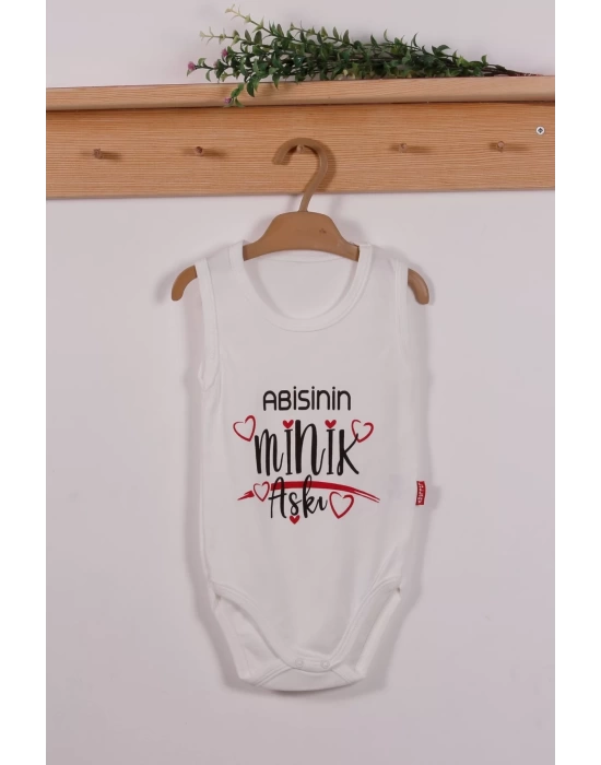 Abisinin Minik Aşkı Desenli Askılı Unisex Body