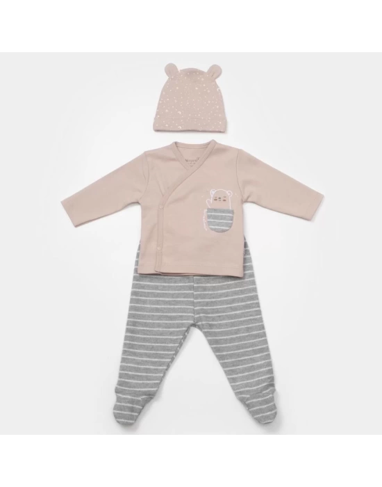 Adventure Bear 3lü Set  Latte Grimelanj