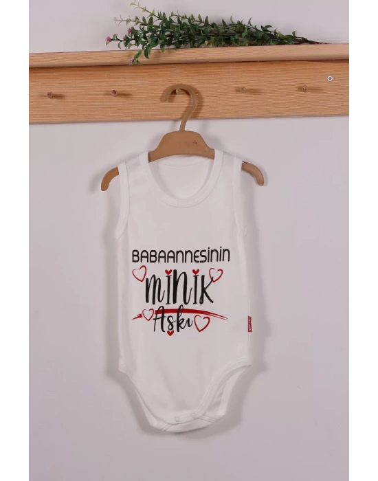 Annennesinin Minik Aşkı Desenli Askılı Unisex Body