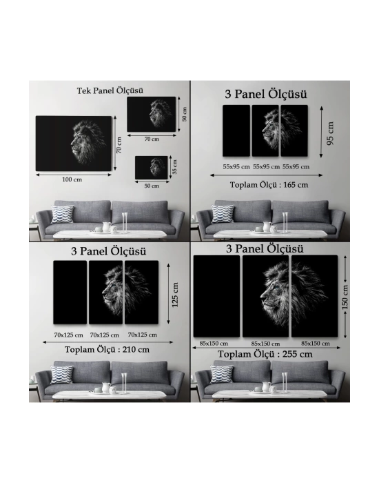 Aslan Dekoratif Kanvas Tablo 1153