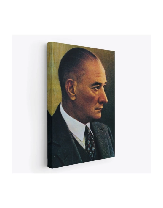 Atatürk Portre Tablosu Mustafa Kemal Atatürk Dikdörtgen Dekoratif Kanvas Tablo-DH-85