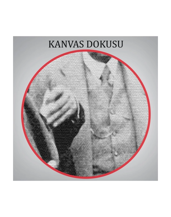 Atatürk Portre Tablosu Mustafa Kemal Atatürk Dikdörtgen Dekoratif Kanvas Tablo-FU-145