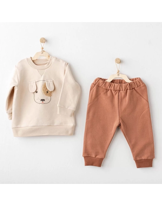 Basic 2li Bebe Takım Beige