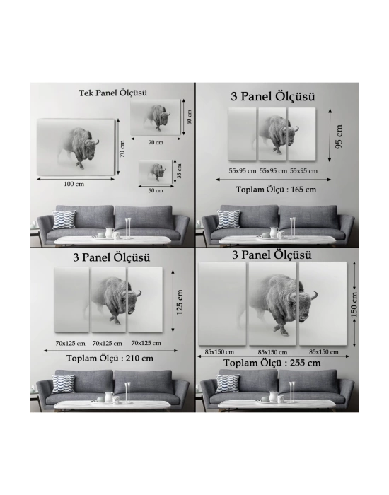 Bizon  Dekoratif Kanvas Tablo 1160