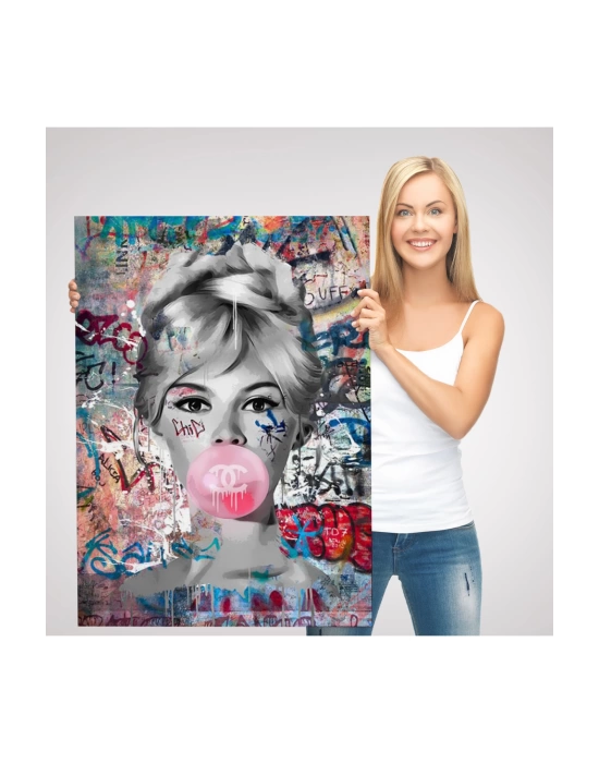 Brigitte Bardot Graffiti Pop Art Duvar Tablosu-6469