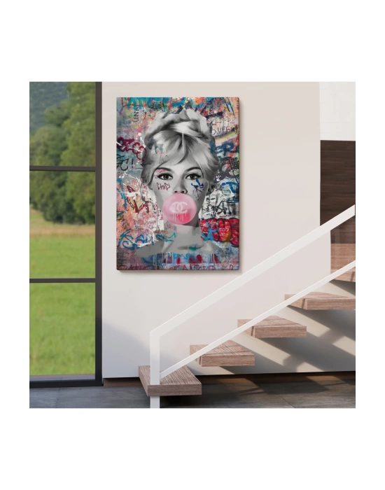 Brigitte Bardot Graffiti Pop Art Duvar Tablosu-6469