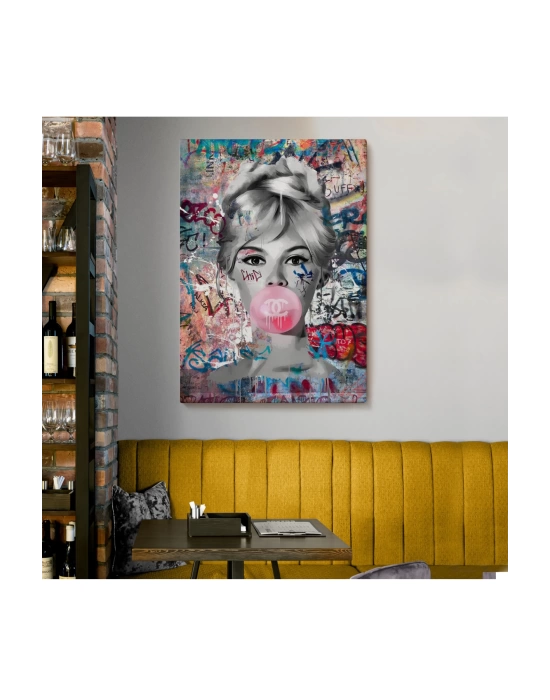 Brigitte Bardot Graffiti Pop Art Duvar Tablosu-6469