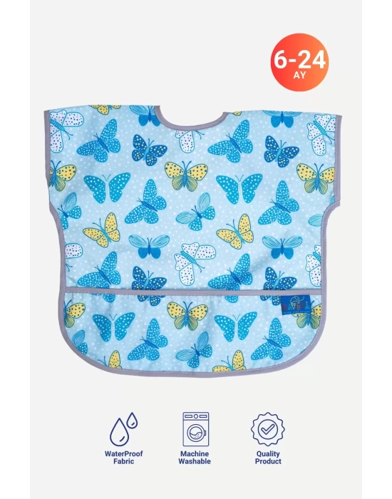 Butterfly Kolsuz Sıvı Geçirmez Aktivite Ve Mama Önlüğü 6-24 Ay