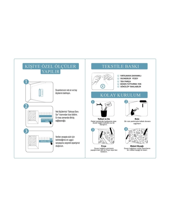 Çiçek ve Yaprak Desenli Duvar Kağıdı-5577