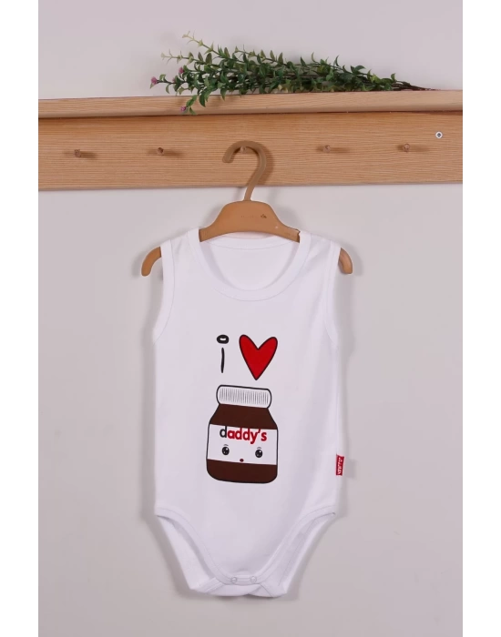 Daddys Cikolata Desenli Askılı Unisex Body