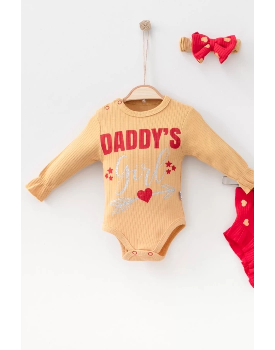 Daddys Girl Bandanalı Kız Bebek Takımı