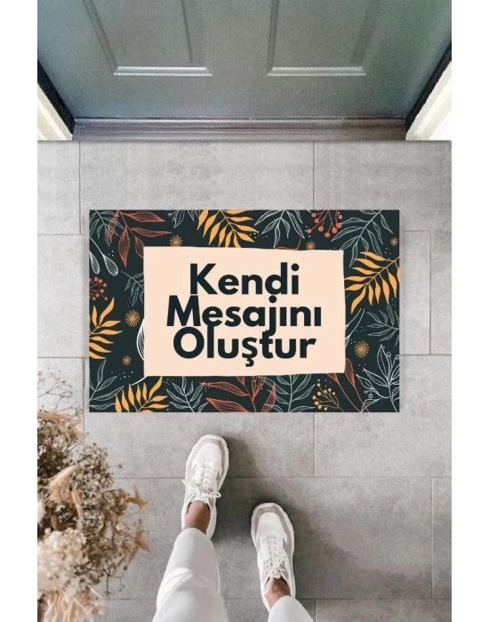 Dijital Baskı Kişiye Özel İç Kapı Dekorasyon Paspas PS11303