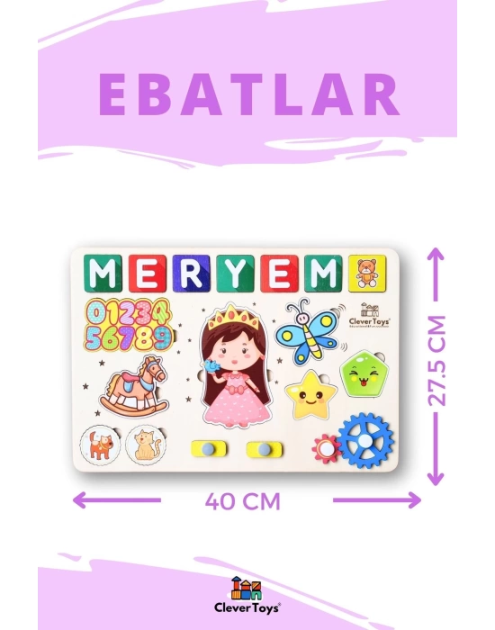 Eğitici Kişiye Özel Ahşap Puzzle Yapboz Bul Tak Çıkar Oyuncak Hayvanlar, Sayılar Ve Farklı Şekiller