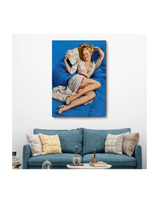 Gil Elvgren Pin-up Aşk Mektubu Duvar Tablosu-6449