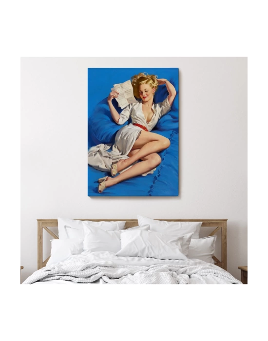 Gil Elvgren Pin-up Aşk Mektubu Duvar Tablosu-6449