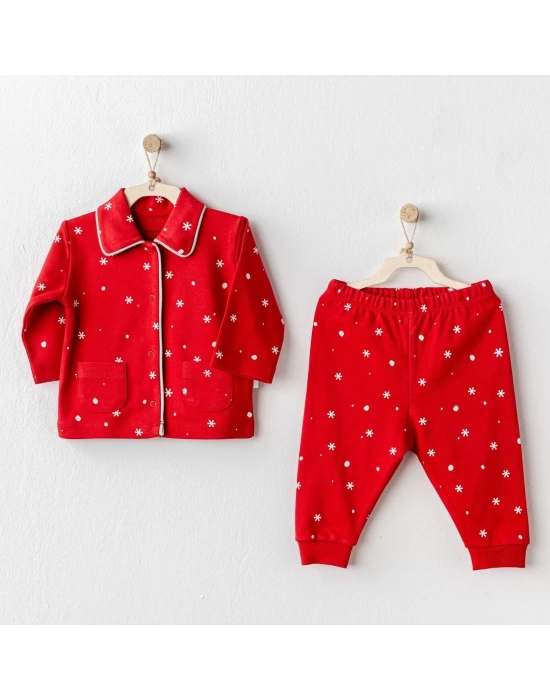 Happy Newyear Bebek Pijama Takım Red