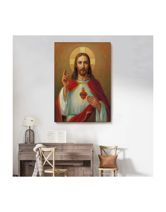 İsanın En Kutsal Kalbi Tablosu - The Most Sacred Heart Of Jesus-6478