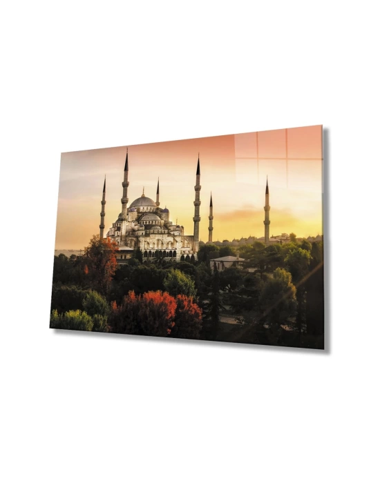 Istanbul Cami Manzara 4mm Dayanıklı Cam Tablo Temperli Cam