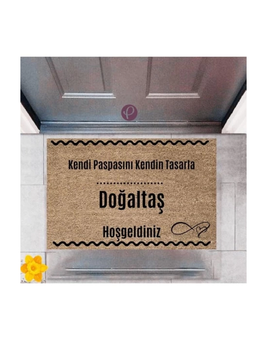 Kapı Önü Paspası Dekoratif Dijital Baskı Doğaltaş P-2516