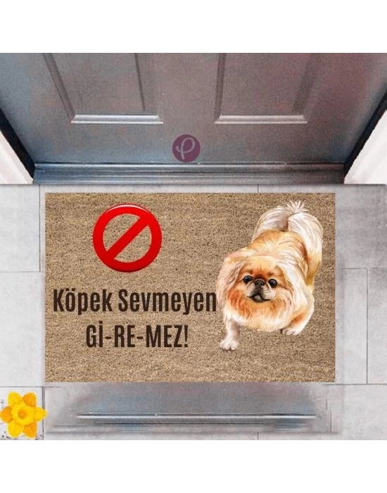 Kapı Önü Paspası Dekoratif Dijital Baskı Köpek Sevmeyen Giremez P-2376