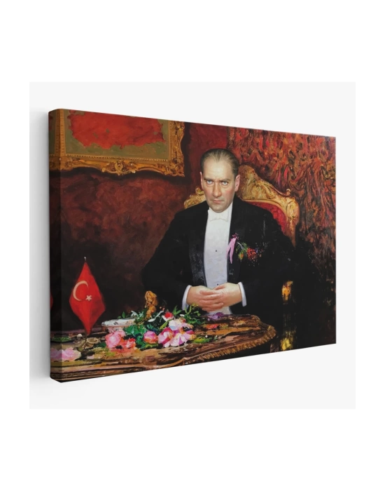 Keskin Bakışlı Atatürk Tablosu-6553