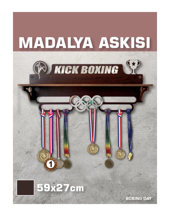 Kick Boks Madalya Askısı, Kick BOXING Sporcu Ödül Duvar Askılı Madalyalık, Madalya Tutucu