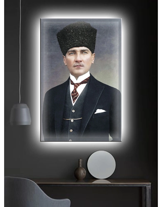 Led Işıklı Atatürk (Ofis, İşyeri,Salon)