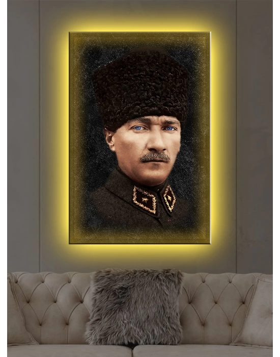 Led Işıklı Atatürk Tablo