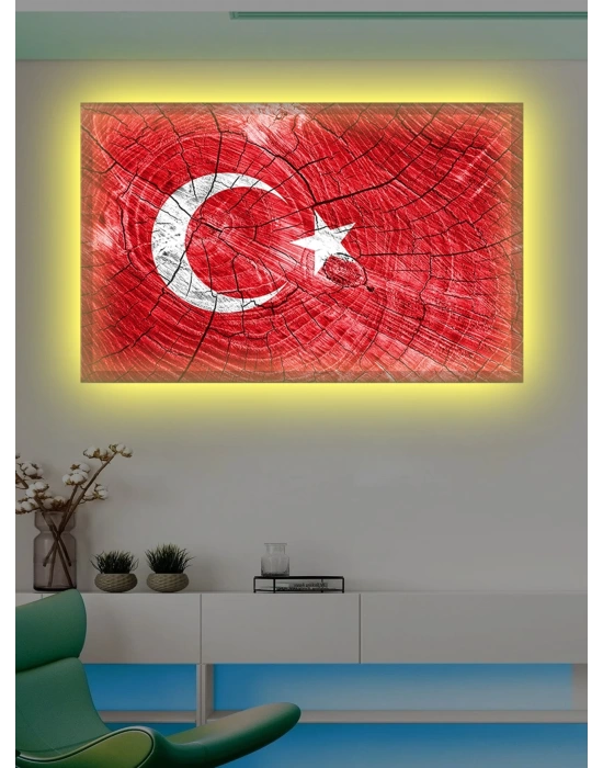 Led Işıklı Türk Bayrağı (bir hilal uğruna ya rab)