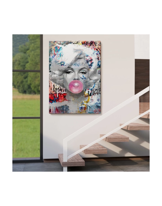 Marilyn Monroe Graffiti Pop Art Duvar Tablosu-6471