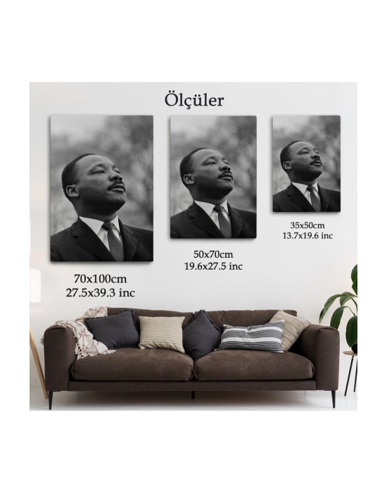 Martin Luther King Dekoratif Kanvas Duvar Tablosu-6374