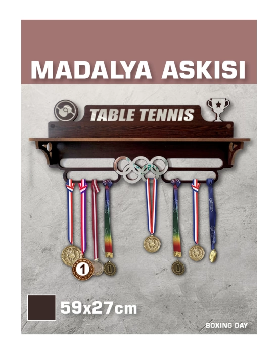 Masa Tenisi Madalya Askısı, Tennis Sporcu Ödül Duvar Askılı Madalyalık, Madalya Tutucu