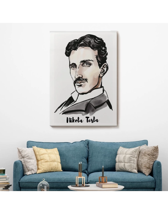 Nikola Tesla Dekoratif Kanvas Tablo-5917