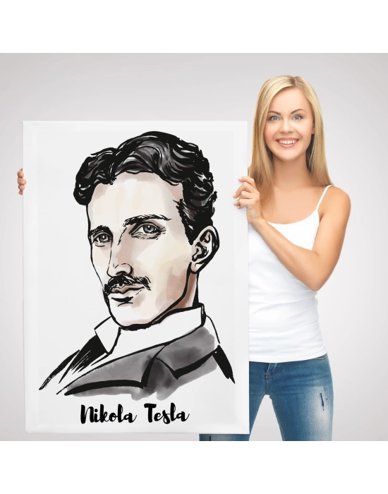 Nikola Tesla Dekoratif Kanvas Tablo-5917