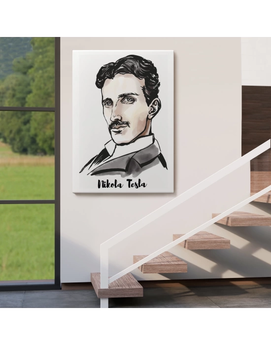 Nikola Tesla Dekoratif Kanvas Tablo-5917