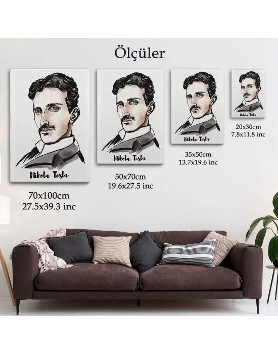 Nikola Tesla Dekoratif Kanvas Tablo-5917