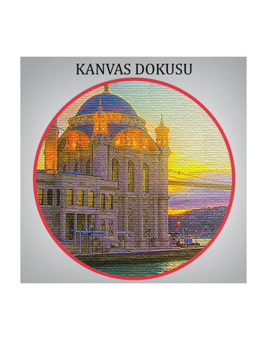 Ortaköy Camii ve Boğaziçi Köprüsü Manzarası Dekoratif Kanvas Tablo-6508