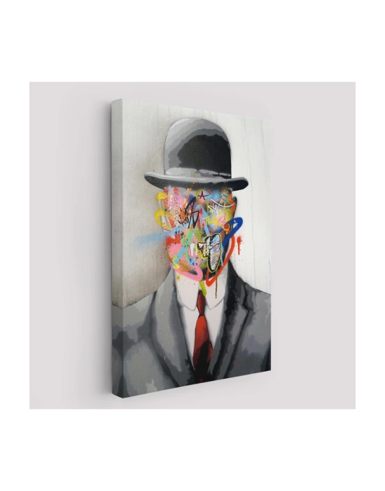 Rene Magritte Ünlü Resim “İnsanın Oğlu” Graffiti Pop Art Tablosu-6316