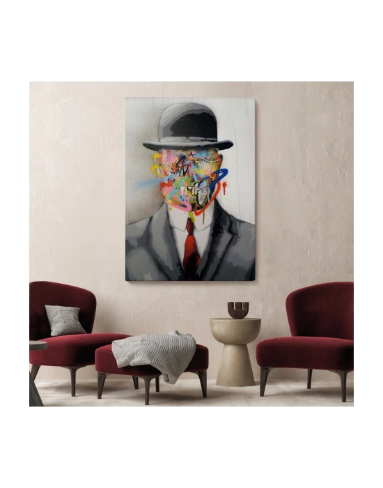 Rene Magritte Ünlü Resim “İnsanın Oğlu” Graffiti Pop Art Tablosu-6316