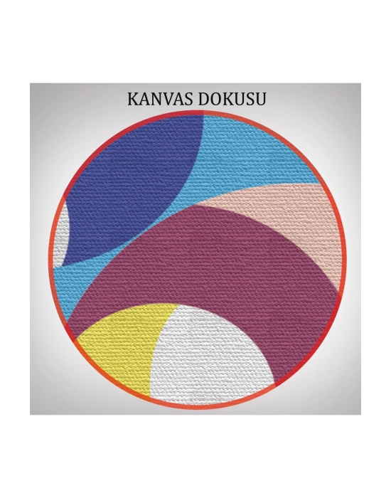 Renkli Geometrik Desenli Pop Art 3 lü Kanvas Duvar Tablo Seti-AO-14