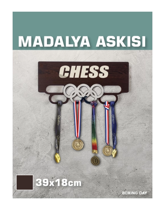 Satranç Madalya Askısı, CHESS Sporcu Ödül Duvar Askılı Madalyalık, Madalya Tutucu