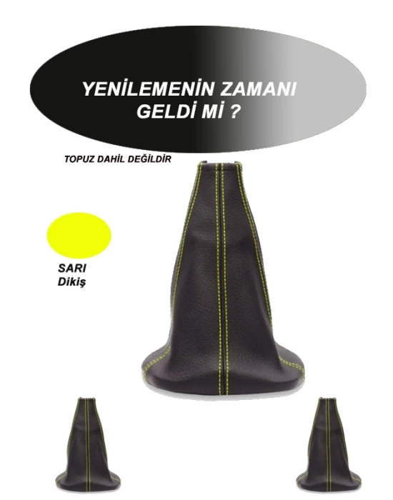 seat ıbıza  hb uyumlu oto,araç  vites körüğü sarı dikiş