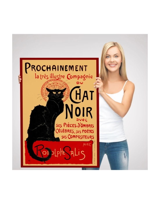 Siyah Kedi Tablosu - Le Chat Noir Theophile Steinlen-6431